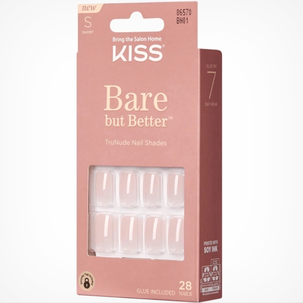 3-Kiss Bare but Better Press-On Nails - Nude Shades